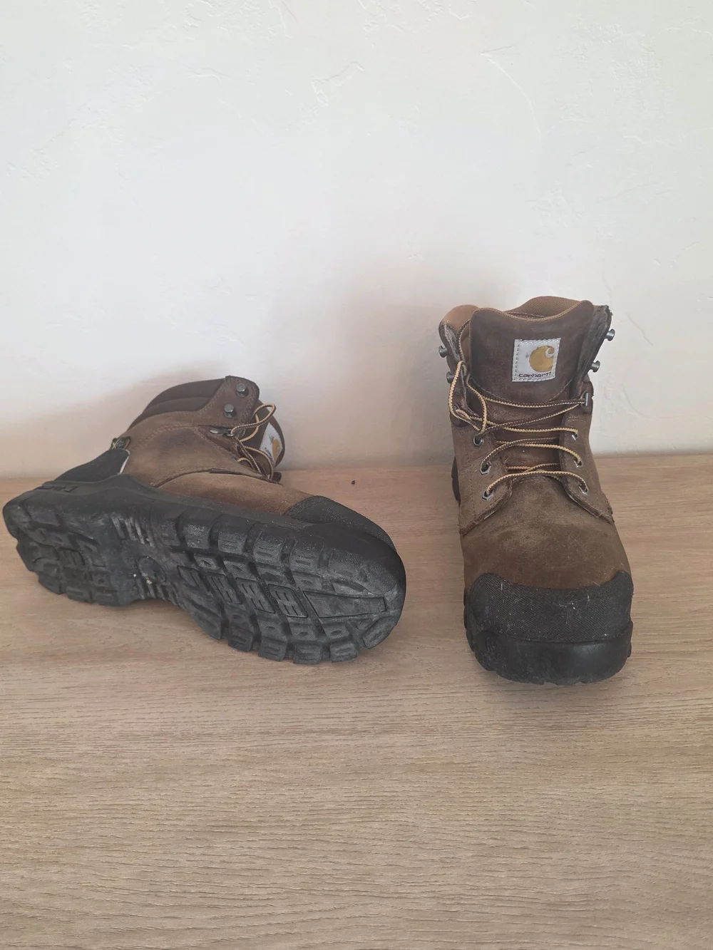 Carhartt **Steel Toe** Men's Brown Work Boots - Lace-Up Safety Hiking Style